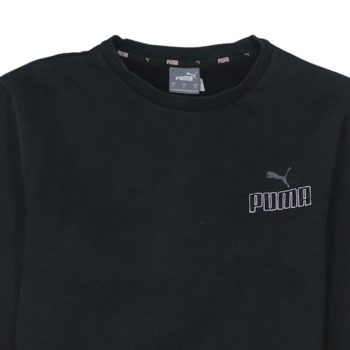 Additional view of Puma Men’s Black Crew Neck Pullover Sweatshirt, size S