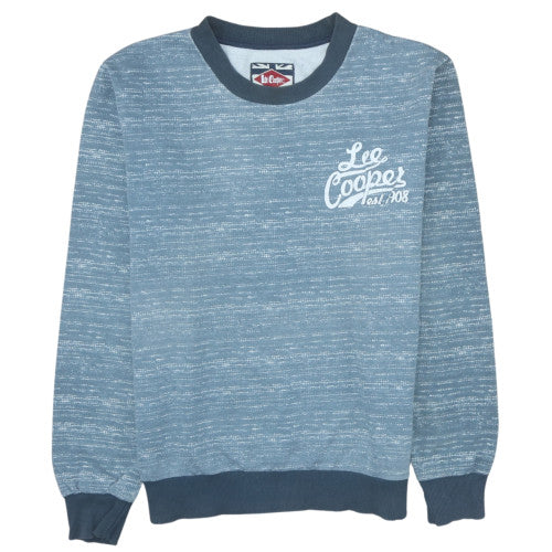 Additional front view of Lee Cooper men’s blue crew neck pullover sweatshirt l
