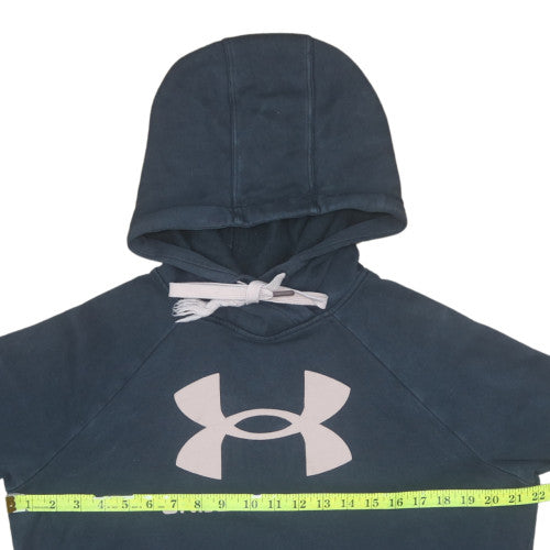 Under Armour Men's Blue Pullover Hoodie M Logo Fleece Sweatshirt