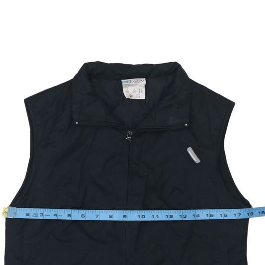 Reebok Women's Black Size 10 Sleeveless Zip Waistcoat Bodywarmer