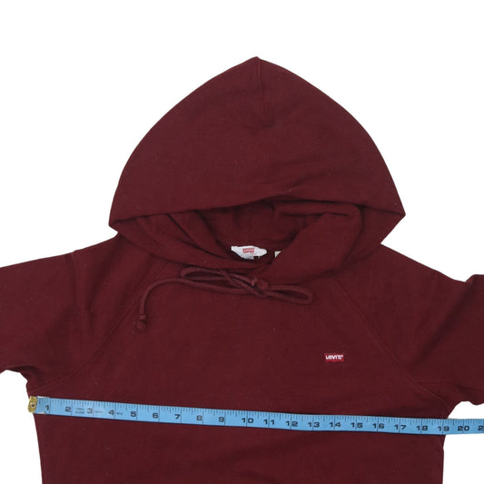 Levi's Women's Burgundy Pullover Hoodie XS Cotton Blend Casual