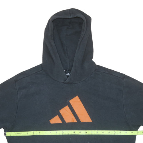 Adidas Men's Black Pullover Hoodie Medium Logo Fleece Sweatshirt