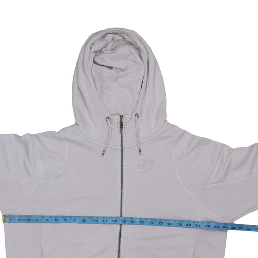 Nike Women’s Beige Full Zip Hoodie Medium Cotton Blend
