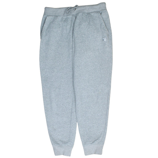 FILA Men's Grey Jogger Sweatpants L Regular Fleece Tapered