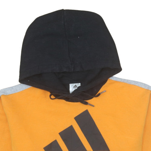 Additional view of Adidas men’s multicoloured pullover hoodie, size S, fleece logo