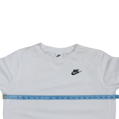 Nike Boys White XL Pullover Crew Neck Fleece Sweatshirt