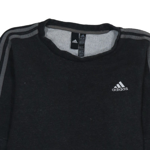 Additional view of Adidas men’s black small crew neck sweatshirt classic pullover