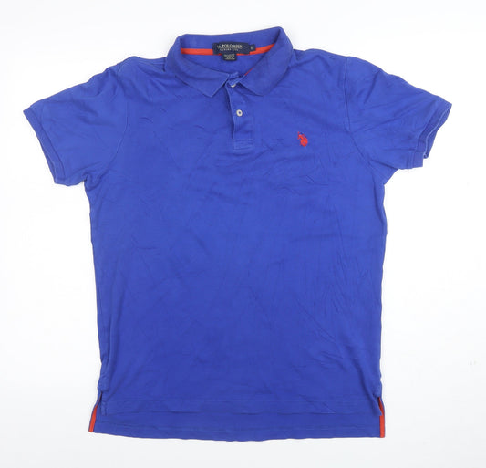 U.S. Polo Assn. Men's Blue Cotton Short Sleeve Polo Shirt Size S