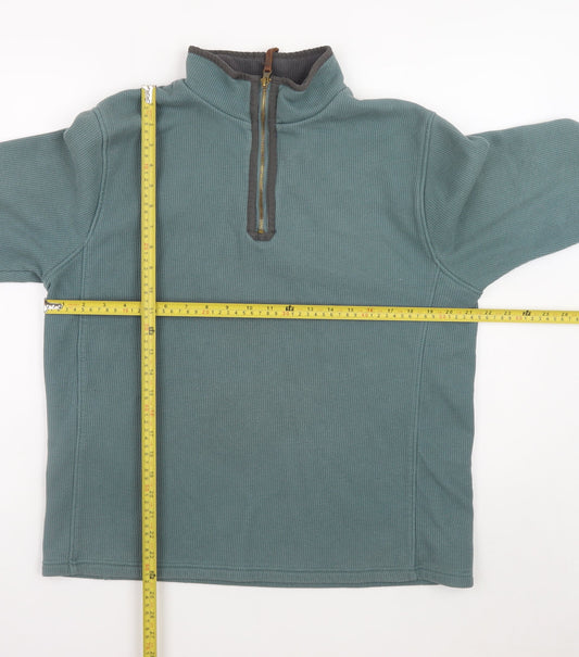 Mountain Warehouse Men's Green L 1/2 Zip Fleece Sweatshirt