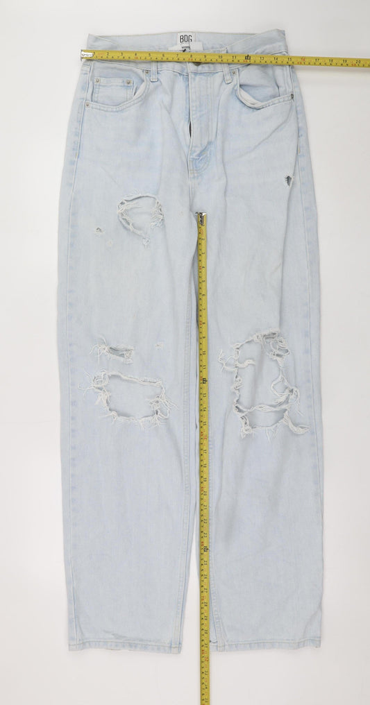 BDG Urban Outfitters Women’s Blue High Rise Baggy Distressed Jeans Size 12