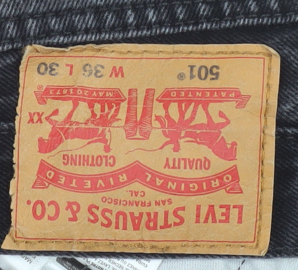 Levi’s 501 Men’s Black Straight Jeans W36 L30 Vintage Denim
