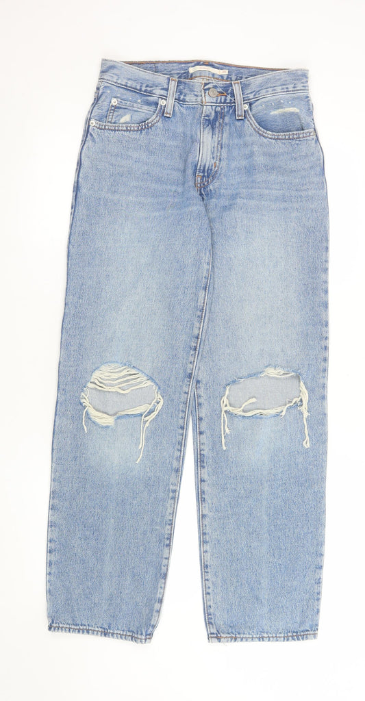 Levi's Women's Blue 26 Baggy Distressed Denim Jeans
