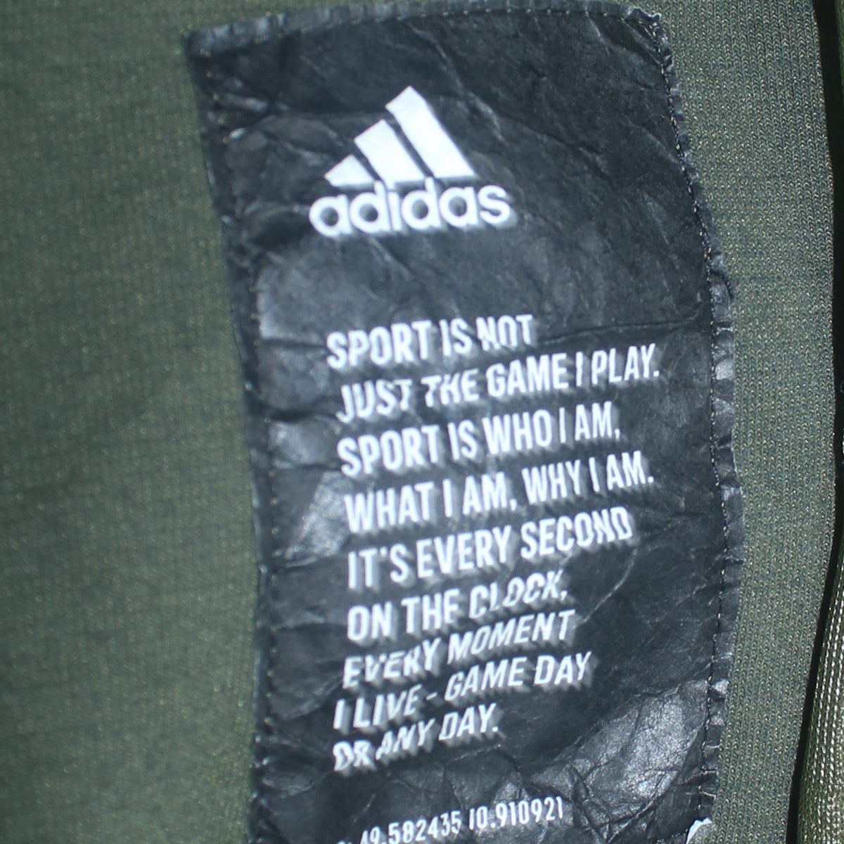 Additional view of Adidas Men's Green Full Zip Hoodie, size S, Regular Fit Fleece