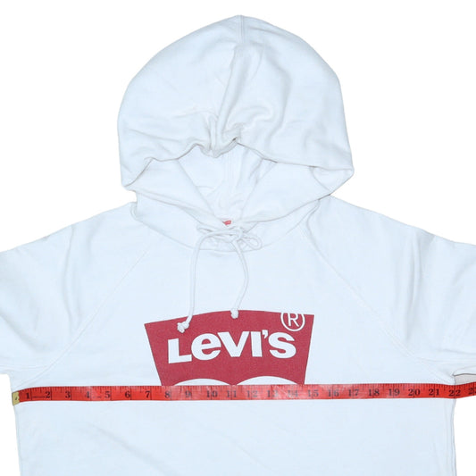 Levi's Men's White Graphic Logo Pullover Hoodie Size M