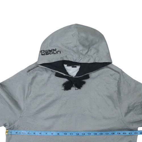 Under Armour Mens Grey Pullover Hoodie Size L Loose Fit Lightweight