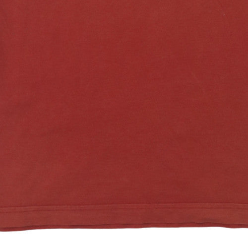 Additional view of Adidas Men's Red Crew Neck Short Sleeve T-Shirt, size M, Classic Fit