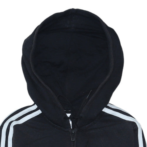 Additional view of Adidas women’s black full zip hoodie, size S, 8-10 hooded sweatshirt