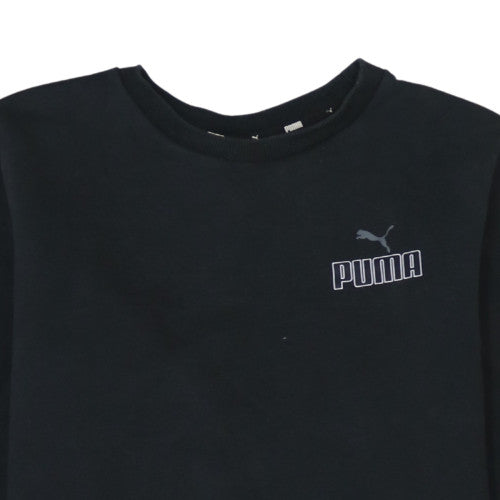 Additional view of Puma men’s black medium pullover sweatshirt regular fit crew neck