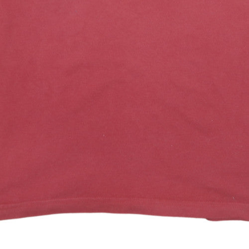 Additional view of Adidas Men's Red Short Sleeve Crew Neck Cotton T-Shirt, size M