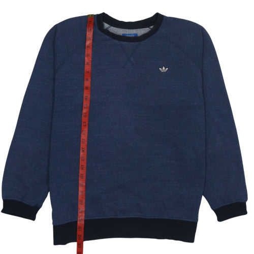 Adidas Mens Navy Blue Crew Neck Sweatshirt L Classic Fit