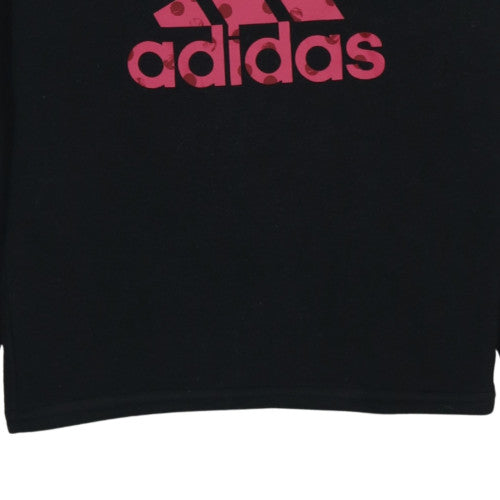 Additional view of Adidas girls’ black crew neck pullover sweatshirt, size 10, years
