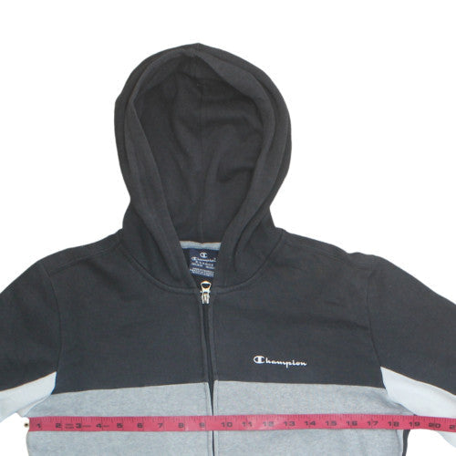 Champion Boys Grey Full Zip Hoodie 13-14 Years Logo Fleece Sweatshirt
