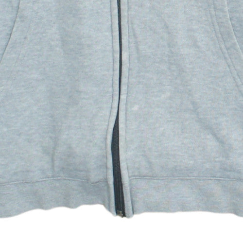 Additional view of Champion boys’ grey full zip hoodie 13-14 years logo fleece sweatshirt