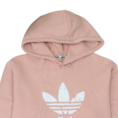 Additional view of Adidas women’s pink hooded pullover sweatshirt xl hooded logo casual