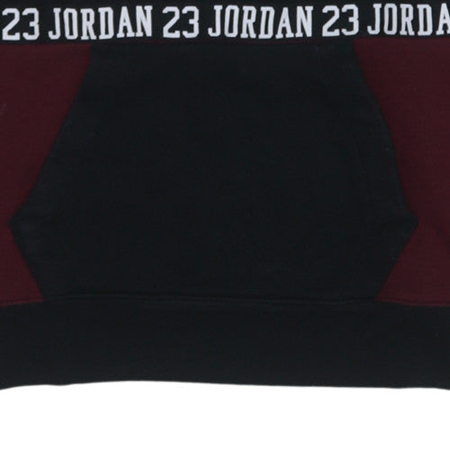 Additional view of Jordan boys’ black & burgundy crew neck sweatshirt xl 13-15 years graphic print