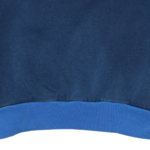 Additional view of Adidas men’s blue small pullover sweatshirt crew neck logo retro style