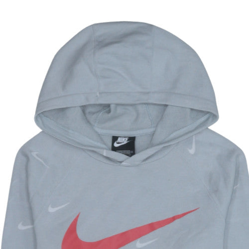 Nike Girls Grey Hoodie XL (158-170cm) Pullover Logo Sweatshirt
