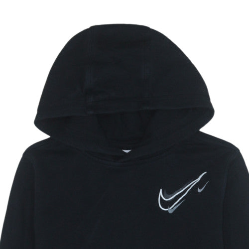 Additional view of Nike boys’ black xl pullover fleece hoodie with logo print