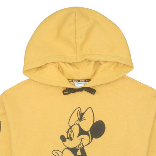 Disney Womens Yellow Minnie Mouse Pullover Hoodie XS