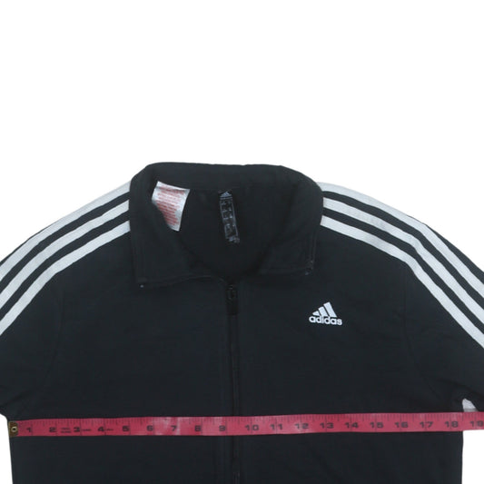 Adidas Boys Black 13-14 Years Track Jacket Full Zip Activewear