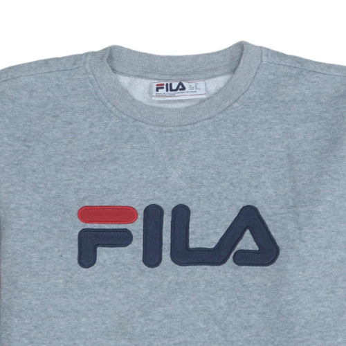 Additional view of Fila Men's Grey Logo Pullover Sweatshirt M Retro Sports Style