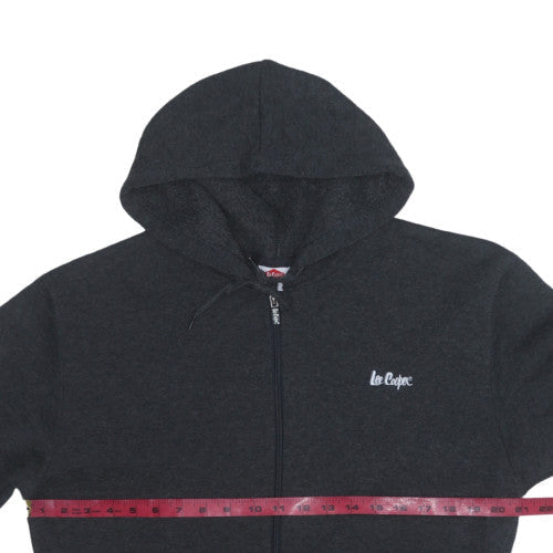 Lee Cooper Mens Black Full Zip Hoodie Size M Fleece Sweatshirt