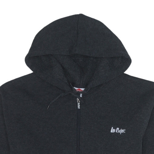 Additional view of Lee Cooper men’s black full zip hoodie, size M, fleece sweatshirt