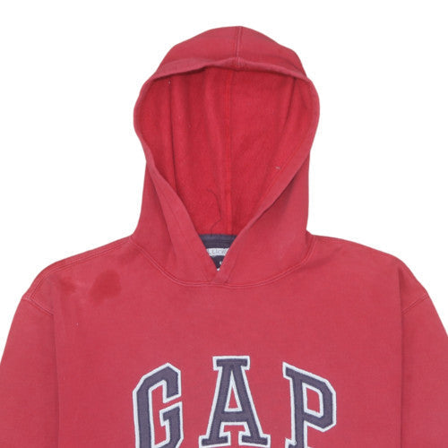 Additional view of Gap boys’ red pullover hoodie sweatshirt, size M, cotton blend casual
