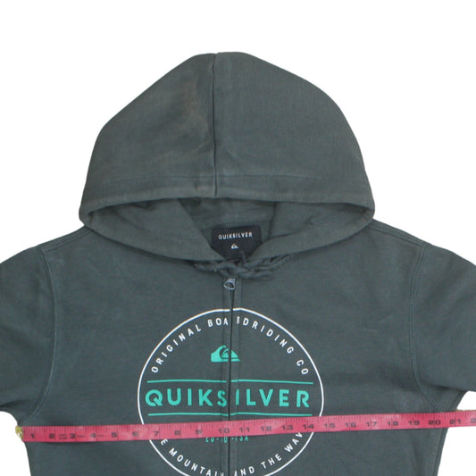 Quiksilver Men’s Green Full Zip Hoodie Size S Regular Fit
