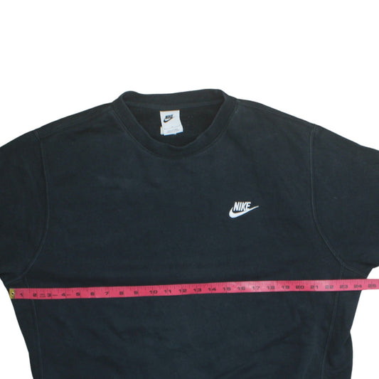 Nike Women’s Black Large Crew Neck Pullover Sweatshirt Classic Logo