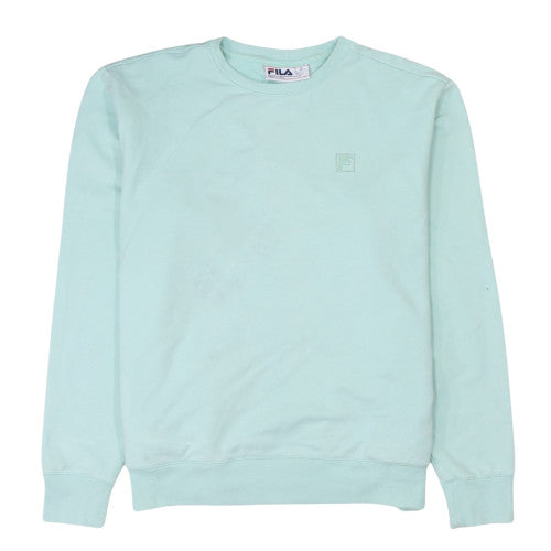Fila Women’s Mint Green Cotton Blend Crew Neck Pullover Sweatshirt L