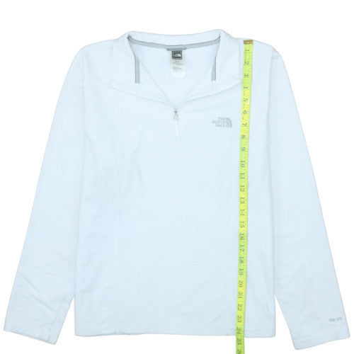 The North Face Women's White Fleece Pullover Hoodie XL Half Zip