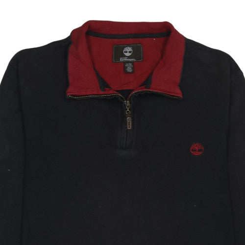 Timberland Men’s Black XL 1/4 Zip Henley Sweatshirt