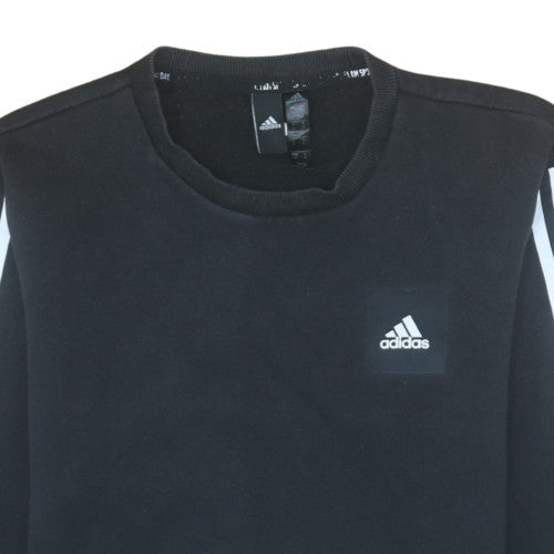Additional view of Adidas Men's Black Small Crew Neck Pullover Sweatshirt