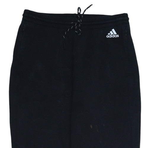 Additional view of Adidas women’s black jogger sweatpants, size UK 8-10, fleece activewear