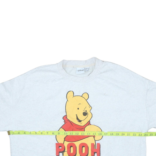 Disney Womens Grey Winnie the Pooh Pullover Sweatshirt Size L