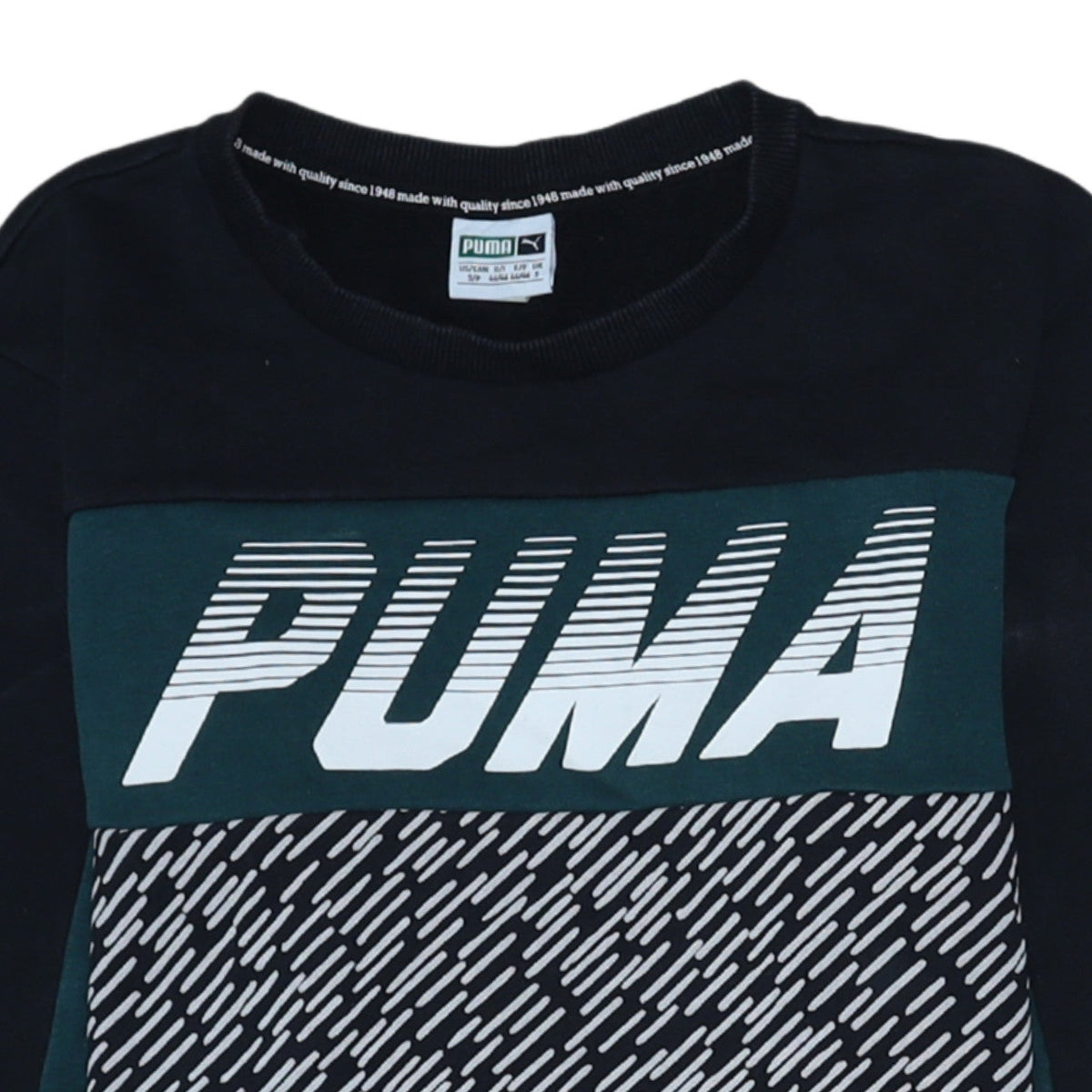 Additional view of Puma Men's Black S Pullover Logo Sweatshirt Long Sleeve