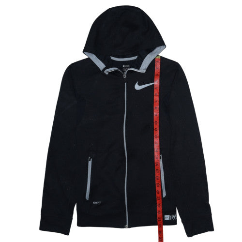 Nike Men's Black Small Full Zip Hoodie Sweatshirt Training Top