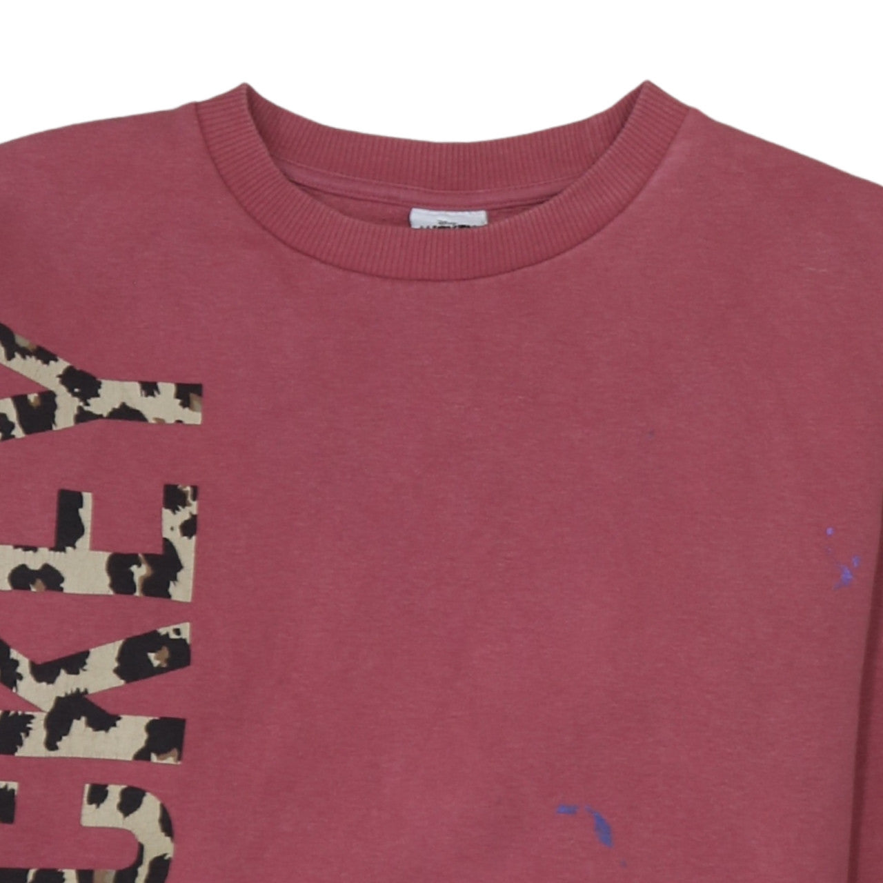 Disney Mickey & Friends Girls Pink Leopard Print Sweatshirt 9-10Y