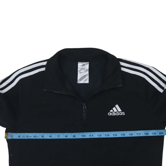 Adidas Women's Black 1/2 Zip Pullover Sweatshirt Size 12-14